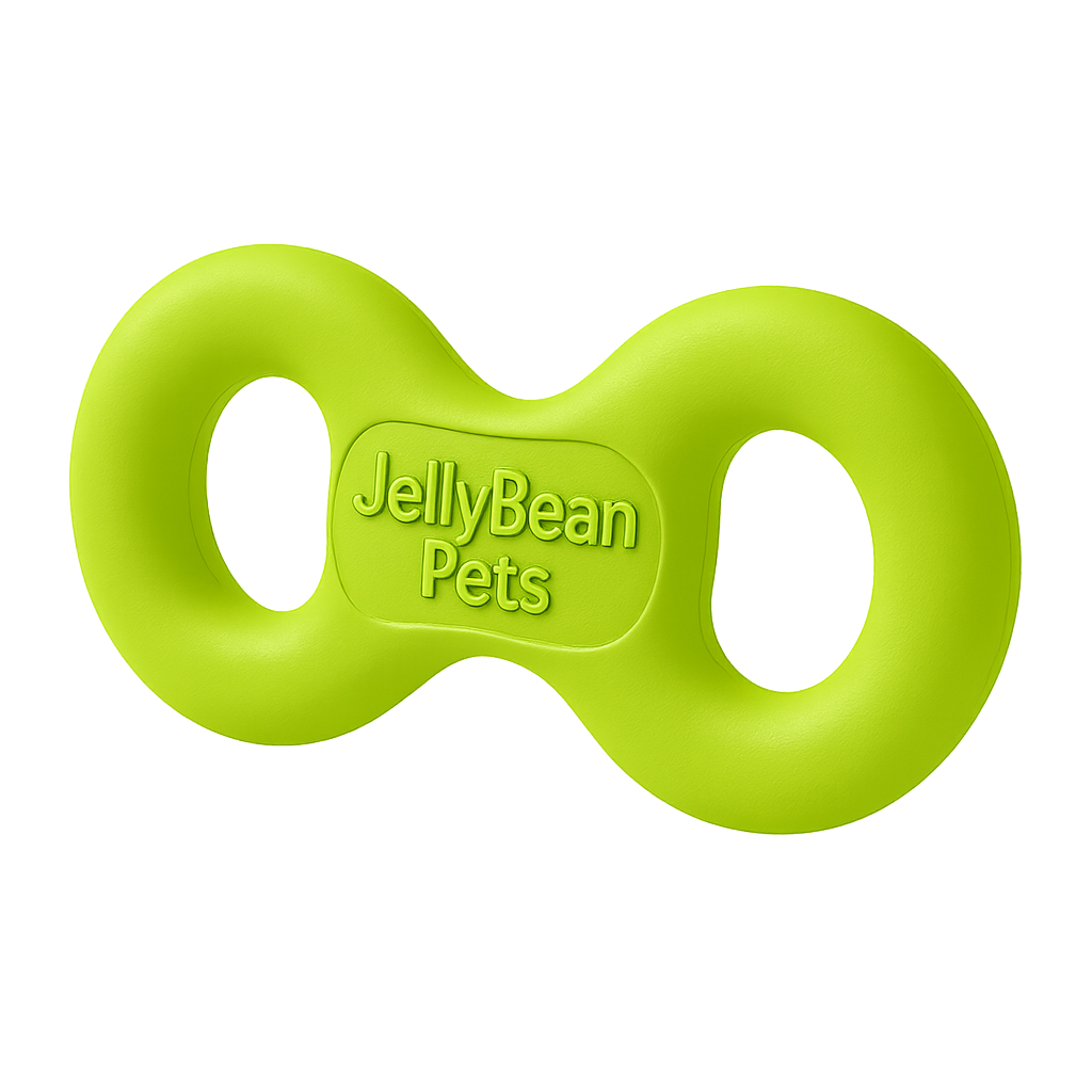 Dog chewing a durable toy